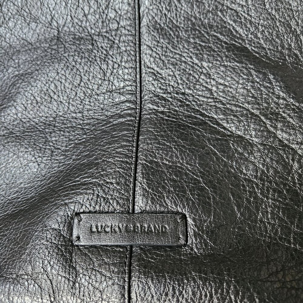 Lucky Brand Leather Studded Shoulder Tote Bag - Picture 6 of 9